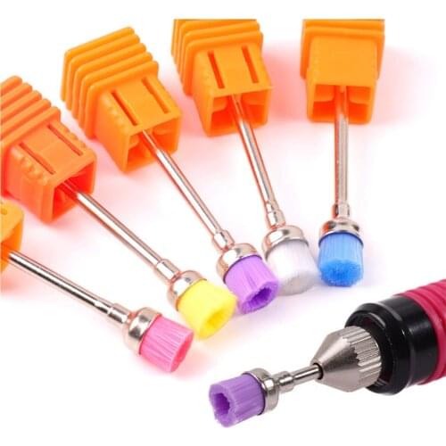 1Pcs Nail Drill Brush Electric 3/32'' Machine Files Nail Art Drill Bit Cleaning Manicure Drills Accessories Nail Clear Brush