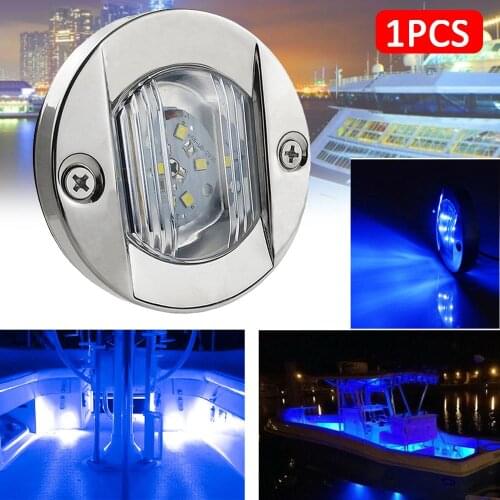 1 Pcs LED Stern Light Marine Boat Transom LED Tail Lamp 6 LEDs 12V Cold White Yacht Stern Light Waterproof Car Accessories