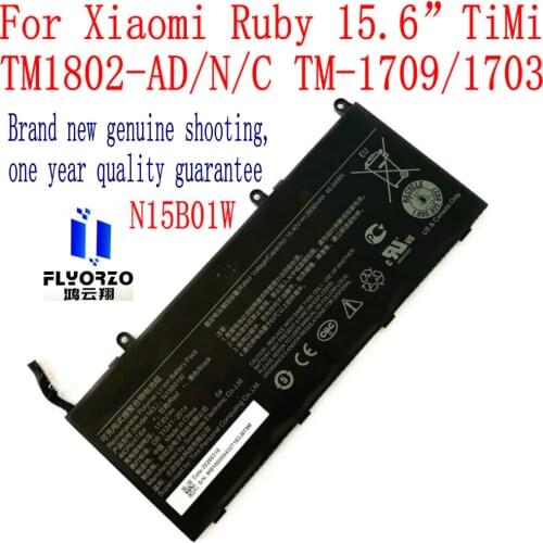 100% New High Quality 40.04WH/2600mAh Xiaomi N15B01W battery For Xiaomi Ruby 15.6” TiMi TM1802-AD/N/C TM-1709/1703 Laptop