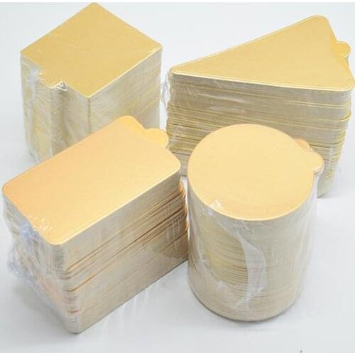 100 Slices of Mousse Sandwich Cake Pad Cardboard Birthday Party Cake Card Hard Paper Snack Tray Birthday Cake Decoration Tool