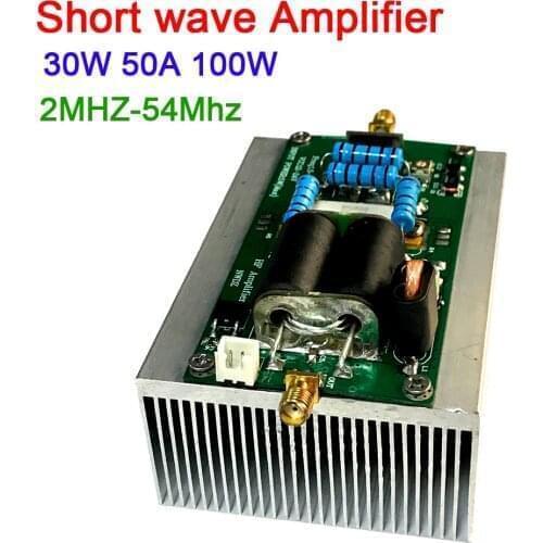 100W 50W 30W SSB linear HF Shortwave Power Amplifier 2MHZ-54MHz Assembled For YAESU FT-817 KX3 CW AM FM HAM radio Short wave
