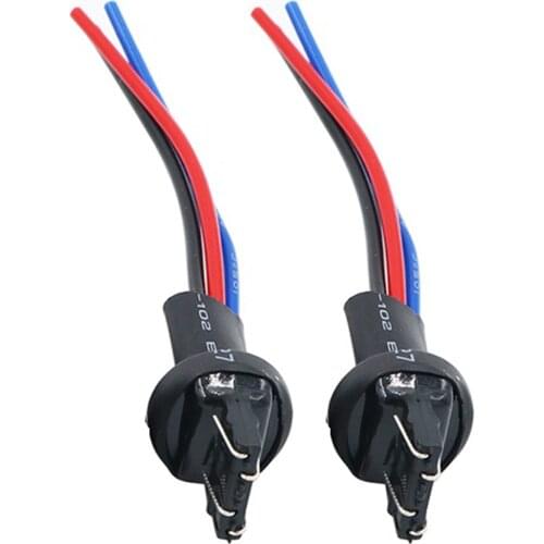 2pcs 7443 T20 Bulb Connector Pre-Wired Male Adapter for Automotive Car Turn Signal Light Socket