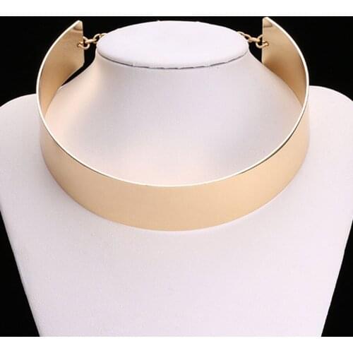 2020 Fashion Jewelry Unique Gold Chain Round Metal Choker Necklaces For Women Steampunk Statement Collar Maxi Necklace