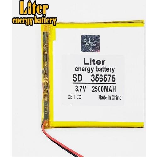 356575 3.7V 2500mah Lithium polymer Battery with Protection Board For MP4 GPS Tablet PCs PDA