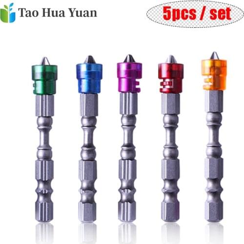 5pcs 65mm PH2 Cross Bit Drill Head Screwdriver Bits Hand Tools Anti Slip Electric Hex Shank Magnetic Screwdriver Drill Bit Set A
