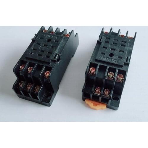 5pcs PYF11A small intermediate relay base HH53P MY3NJ socket guide rail type 11PIN