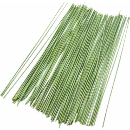 50pcs 5cm Green wire artificial silk flowers stem DIY Handmade Decorative Wreath Flower Bouquet Sticks Branches Florist Crafts