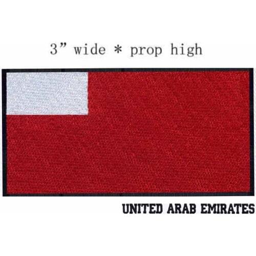 Abu Dhabi,United Arab Emirates Flag 3" wide embroidery patch for iron on patch/brand logo patch/dress