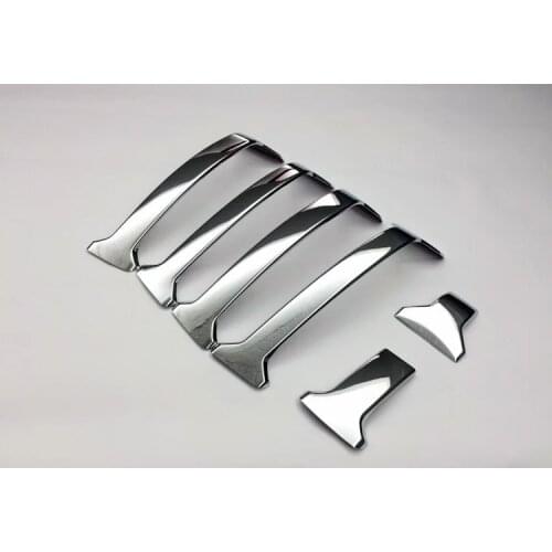 6pc Car Accessories for toyota LAND CRUISER PRADO FJ 150 FJ150 2014 2015 ABS Chrome Front Center Grille Grill Cover Trim Styling