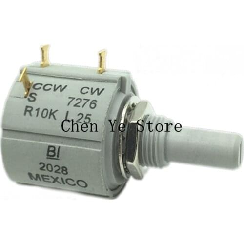 Free Shipping1PCS 100% NEW Original Potentiometer CCW CW S 7276 R1K R2K R5K R10K R20K R50K L.25 BI