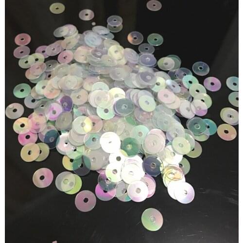 2000Pcs(50g) 6mm Transparent Brilliant Loose Sequins Paillette Garment Sewing/Embellishment Findings DIY Accessories Decoration