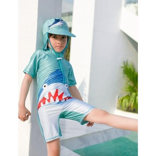 Boys Girls Back Zipper Rash Guard One Piece Short Sleeve Swimsuit Beach Swimwear Bathing Suits Sun UV Protection Jumpsuit
