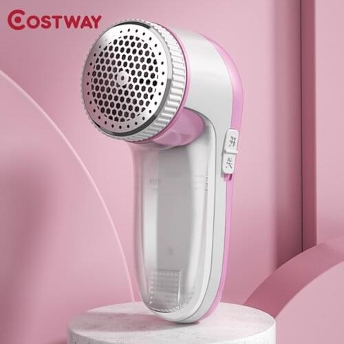 COSTWAY Portable Electric Clothes Lint Remover Fuzz Fabric Tool Coat Hair Removal Ball Woven Coat Shaver Pilling Sweater Trimmer