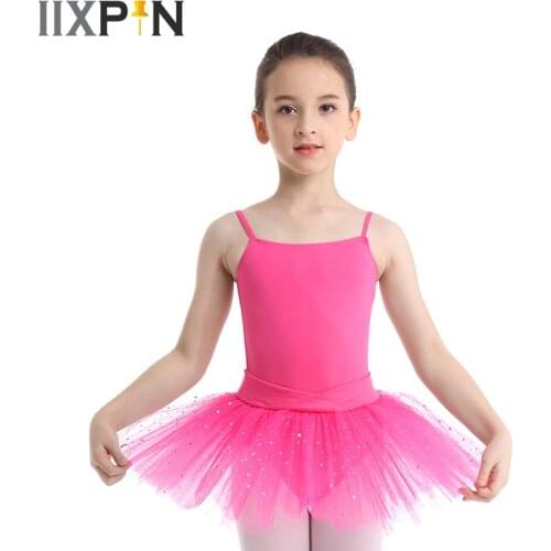 Kids Girls ballet tutu dress Sleeveless Bow Glitter Tulle Ballet Dancer Leotard Dress Camisole Tutu Dress ballet leotard dress