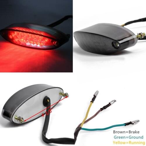 Smoke 28 LED Brake Stop Running License PlateTail Light 12V Red for Universal Motorcycle Bobber ATV Dirt Bike Street Moto