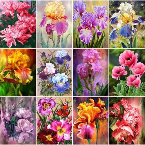 EverShine Diamond Embroidery Flower Full Square Diamond Painting DIY Mosaic Picture Of Rhinestones 5D Handmade Gif