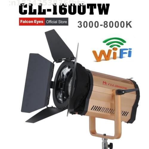 Falcon Eyes CLL-1600TW Fresnel Light 160W WIFI Video Light Photography Lighting Studio Led Light For Film Advertisement Shooting