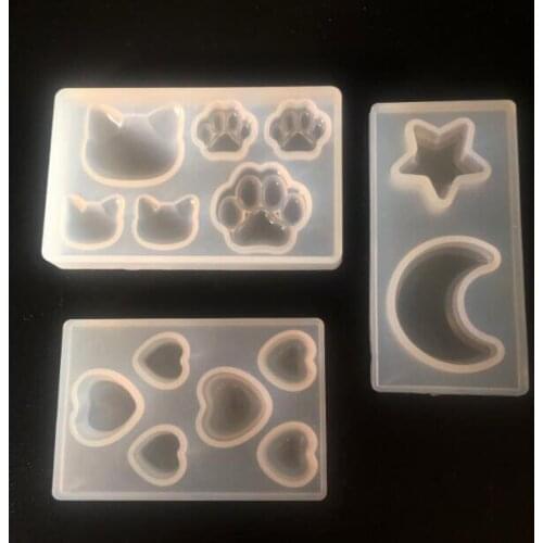 Hot Paw cat star moon heart Silicone Mould DIY Resin Decorative Craft Jewelry tools Making Mold epoxy resin molds