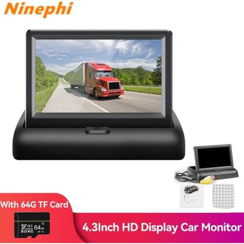 New 4.3Inch Car Reversing Camera Kit Back Up Car Monitor LCD Display HD Car Rear View Camera Parking System transmitter wireless