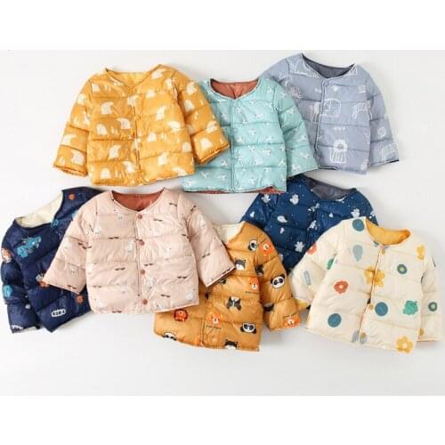 Baby Kids Jackets Autumn Winter Boys Jacket Girls Warm Thick Hooded Coat Children Outerwear 1-6 Y Toddler Girl Boy Clothing DS39