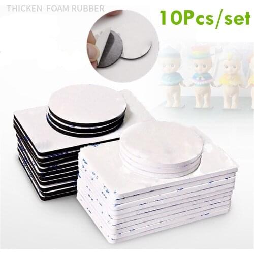 10pcs Highly Bond Conformable Acrylic Foam Tape Double Sided Black Foam Tape Strong Square Car & Home Use Adhesives Living Goods