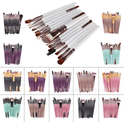 MAANGE 15Pcs Makeup Brushes Set Eye Shadow Foundation Powder Eyeliner Eyelash Lip Make Up Brush Cosmetic Beauty Tool Kit Hot