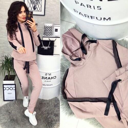 Autumn Two Pieces Tracksuit Women Knitted Sweatshirts Chandal Mujer Invierno Casual Sports Suits Tops and Pants Pullovers Sets