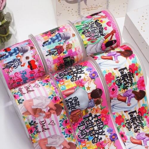 DIY Fathers Day Printed Grosgrain Ribbon For Craft Supplies Sewing Accessories 5 Yards, Planar Resins Mold 10 Pieces. 53193
