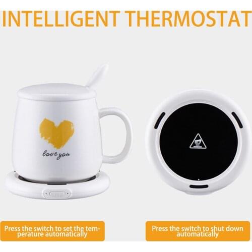 USB Heated Coaster 55 degree Warm Cup Mat Coffee Mug Warmer Constant Temperature Heating Bottle Warmer Heating Base
