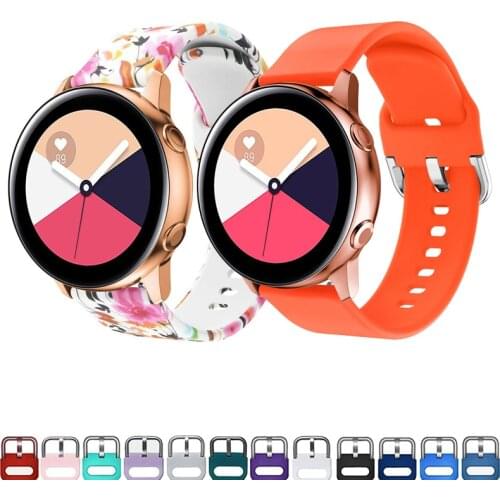 Active 2 watch band for Samsung Galaxy watch 3 46mm 42mm gear S3 Amazfit bip huawei gt 2 2e strap 20mm/22mm silicone bracelet