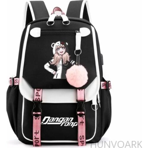 Danganronpa Ouma Kokichi Backpack School Bags Bookbag Cosplay Anime Game Travel Casual Laptop Shoulder Bags Rucksack