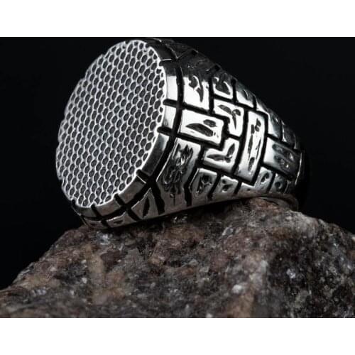 Çukur Turkish Series 925 Sterling Silver Ring for Men, Handmade Made in Turkey, Stylish and Classy Rings For Modern Mens