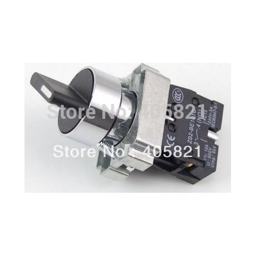 1N/O Standard Handle 2 Position Momentary Select Selector Switch Spring Return Mouting Hole 22mm