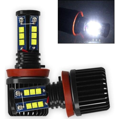 Racbox 2pcs/set H8 LED Angel Eyes Marker two-sided Excellent LED Chips 6000K White Canbus 12V For BMW E91 328i 328xi E92 328i