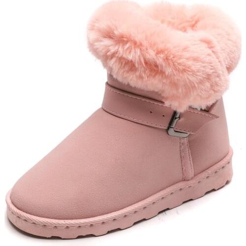 2019 New Big Kids Fashion Boots Warm Plush Children Shoes Girls Winter Princess Snow Boots Size 31 32 33 34 35 36 37 38 39 40