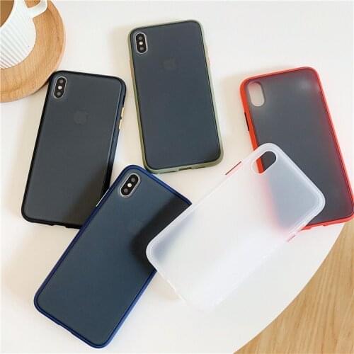 Tfshining Shockproof Silicone Bumper Phone Case For iPhone 11 Pro Max XR X XS Max 6 6S 7 8 Plus Matte Transparent Case Cover HOT