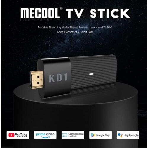 MeCool KD1 TV Stick Amlogic S905Y2 Android 10 2GB 16GB Google Certified Voice 4K Dual Wifi BT4.2 TV Stick Mecool KD1