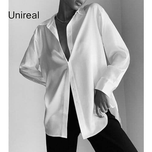 Женские белые рубашки Unireal China At AliExpress