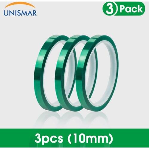 3PK PET High Temperature Tape 0.06mm*10mm*33m Heat-resistant Powder Coating Tape for PCB Solder Plating Insulation Protection