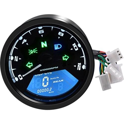 8-18V Universal LCD Digital Tachometer Speedometer Odometer Motorcycle Supplies