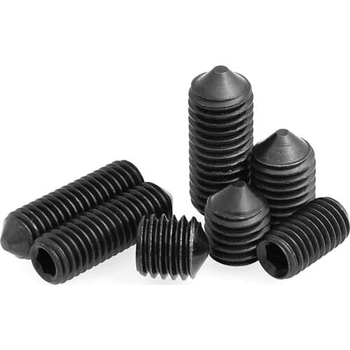 M4 Length 4/5/6/8/10/12/16/20mm Hex Socket Set Cone Point Screw 12.9 Grade Alloy Steel Grub Screw