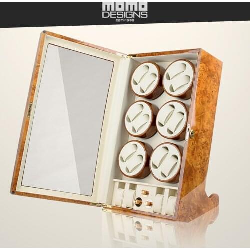 Watch winder holder rotator box 8+5 automatic watches display Wood Leahter winding watch box shaker Mabuchi motor