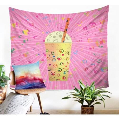 Tasty And Refreshing Drink Pattern Tepestry Home Decoration Dorm Decor Macrame Panel Wall Hanging Carpet Home Textiles