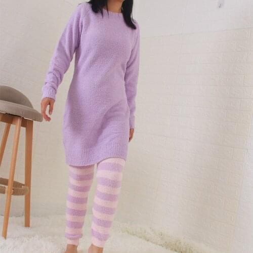 Ladies underwearFlexible household clothesWarm living clothes in autumn and winterHalf Flannel Suit