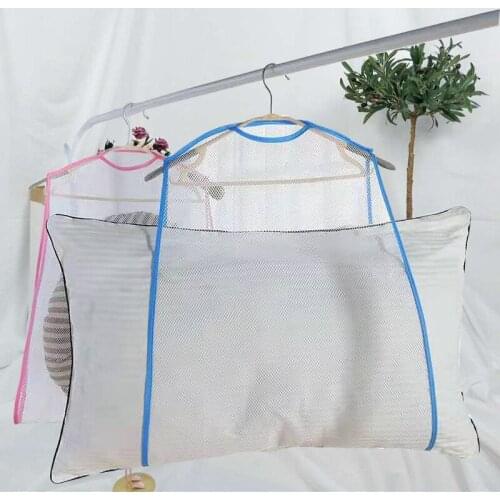 1Pcs Mesh Storage Holder Clothes Rack Underwear Hanger Polyester Windpoof Pillow Drying Racks 2Colors Hanging Net Multi-function