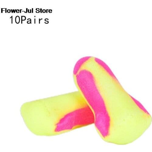 10 Pairs Disposable Uncorded Foam Earplugs Snore Sleep Hearing Protections