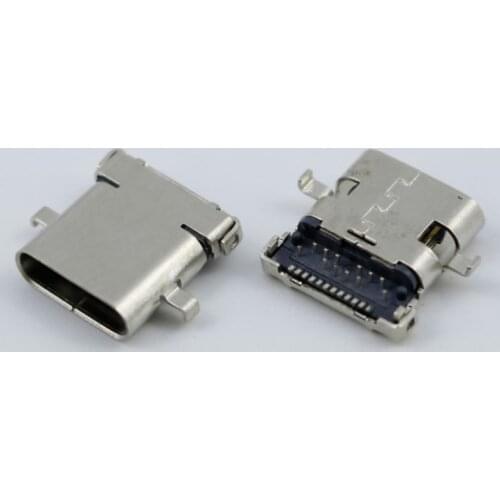 10Pcs USB 3.1 Type C Female Socket Connector 24pin 10.0mm 90 degree High speed DIY Connectors