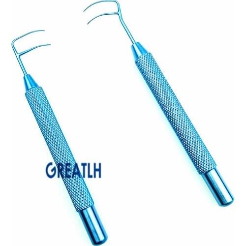2pcs Titanium Ophthalmic Trabeculotome left rightset ophthalmic eye instruments