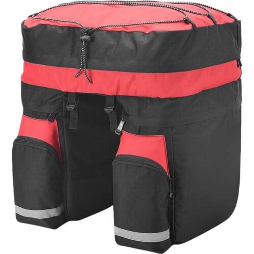2021 60L MTB Bicycle Pannier Bag Rear Rack Bike Nylon Trunk Bag Luggage Packing Back Seat Solid And Durable Cycling Basket
