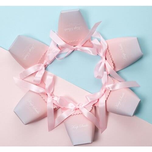 30 Pcs Pink Festival Favor Paper Candy Box Candy/Cake/Soap/Cookie/Cupcake Box Merry Christmas Favor Party Decorations